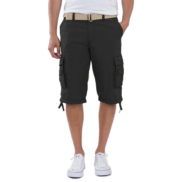 Men's Lightweight Cargo Utility Multi-Pocket Outdoor Casual Wear Shorts w/ Belt - Picture 1 of 12
